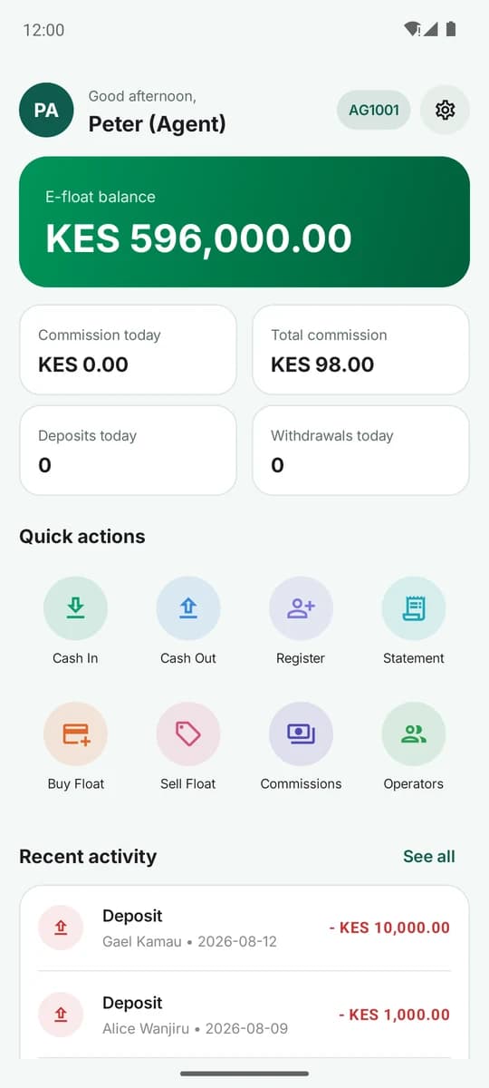 Agent, customer and business apps side by side