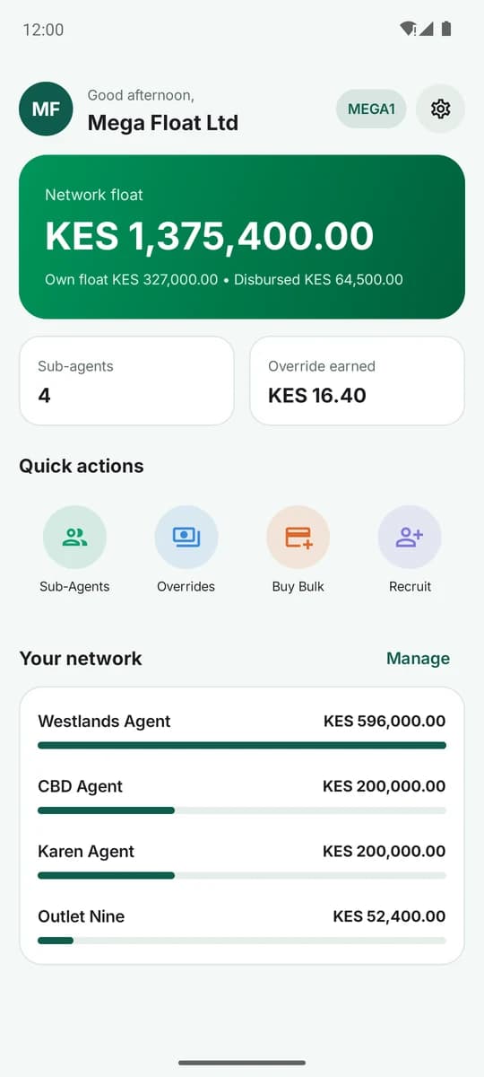 Agent, customer and business apps