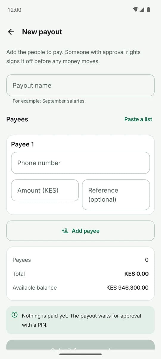New payout